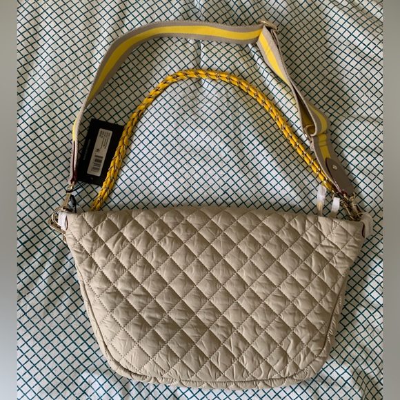 MZ WALLACE Crosby crossbody sling bag in quilted nylon and leather NEW RARE - Picture 6 of 15